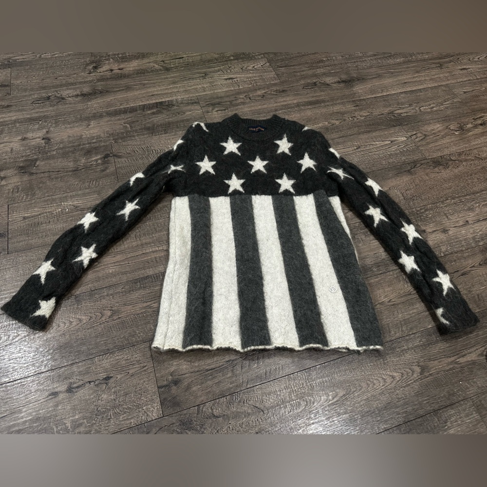 Louis Vuitton x Virgil Abloh USA Flag Mohair Crewneck